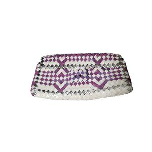 Small Plastic Woven Wallet with latch - NWOT!!!!